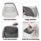 Anti-spill water bowl step by step - Petifo