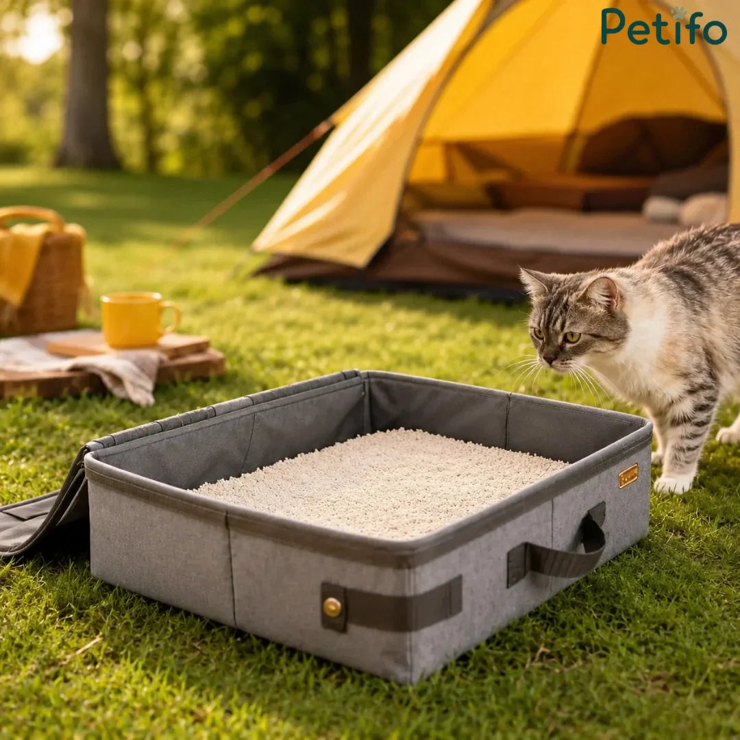 Bac à litière portable pour chat