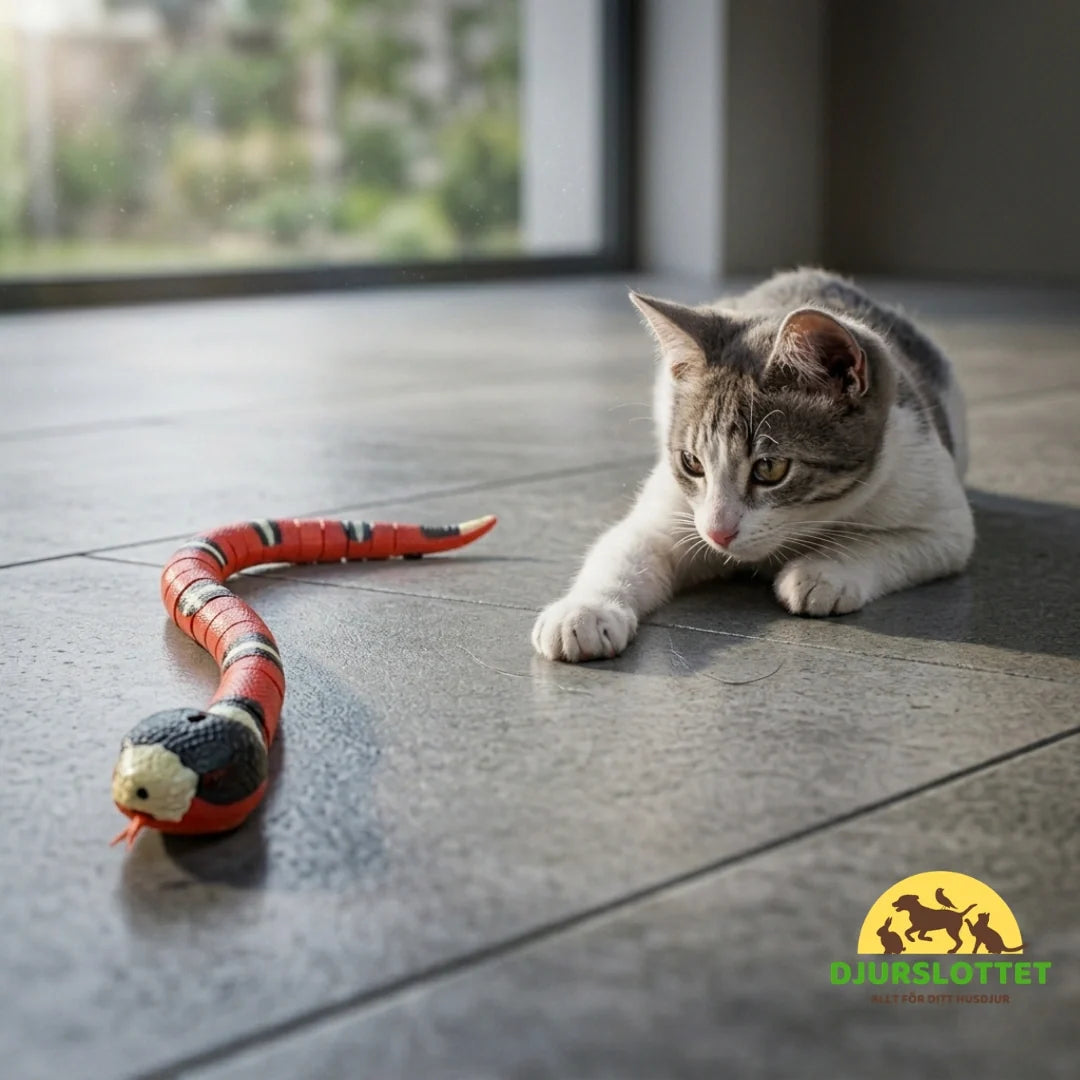 Automatic Toy Snake for Cats Activates when the cat approaches. - Petifo