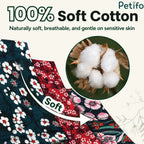 Close-up view of the 100% soft cotton material used in Petifo floral dog collars, highlighting comfort for sensitive skin.