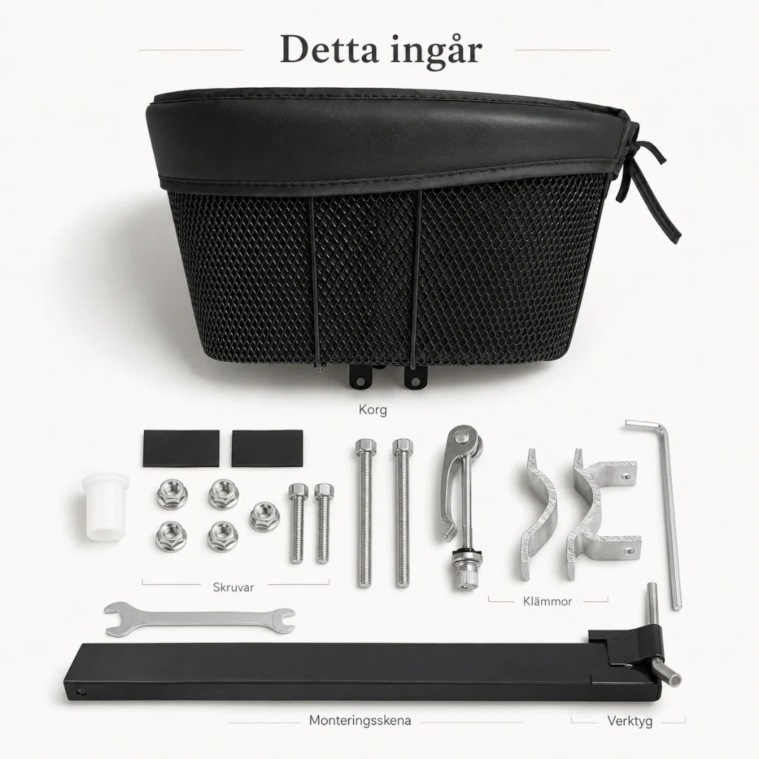What's included in the ComfyRide bike basket - Petifo