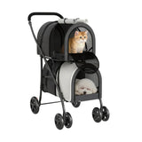 Poussette double Detixy pour animaux