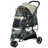 Poussette Detixy pour animaux avec protection contre la pluie