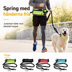 Flexura Dog Lead with waist bag running  - Petifo