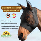 Horse mask with ear protection Protects the horse against flies & strong sun - Petifo