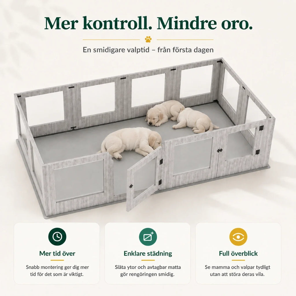 Dog Playpen with Window Panels more control - Petifo