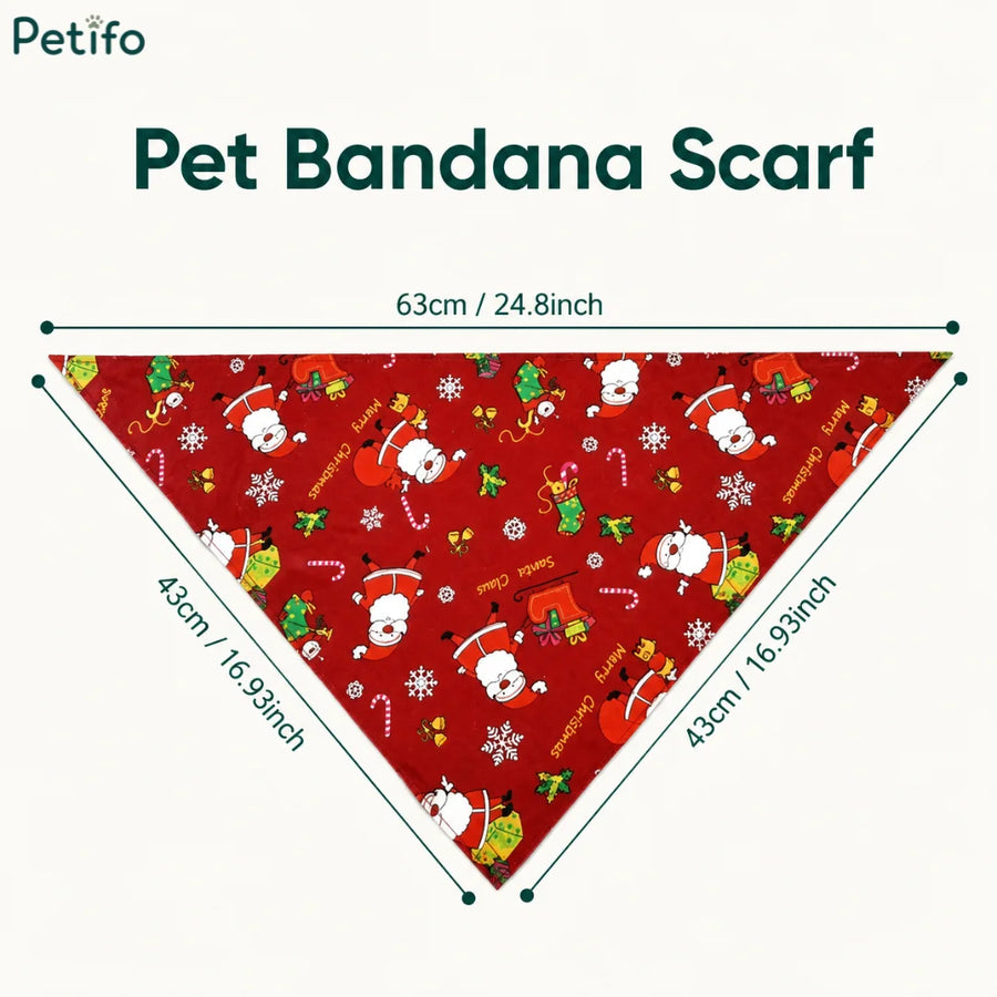 Guide des mesures du bandana de Noël pour chiens