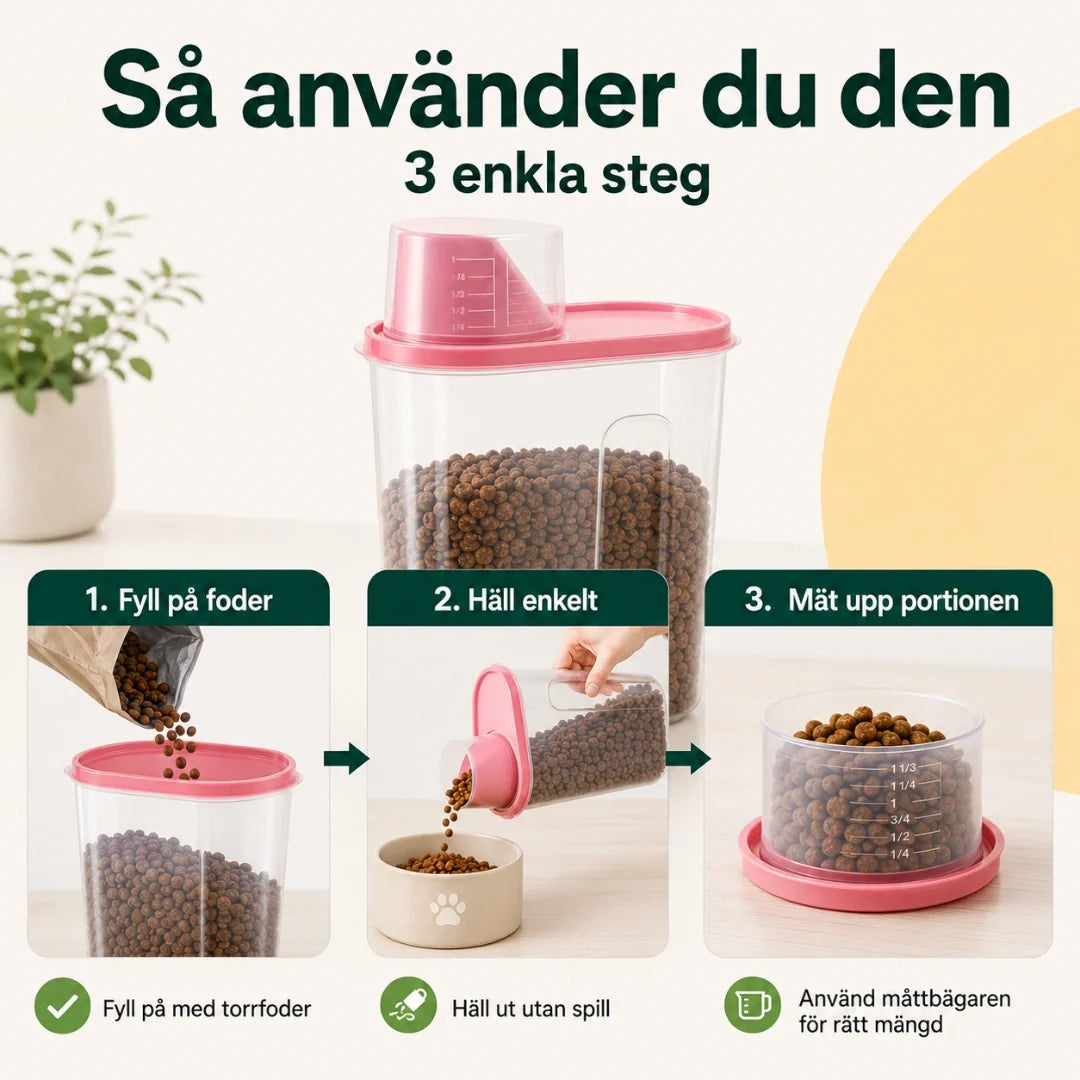 PawBox Food Container 3 easy steps - Petifo