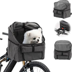 Pendlo bike basket and carrier bag for dogs and cats in grey - Petifo
