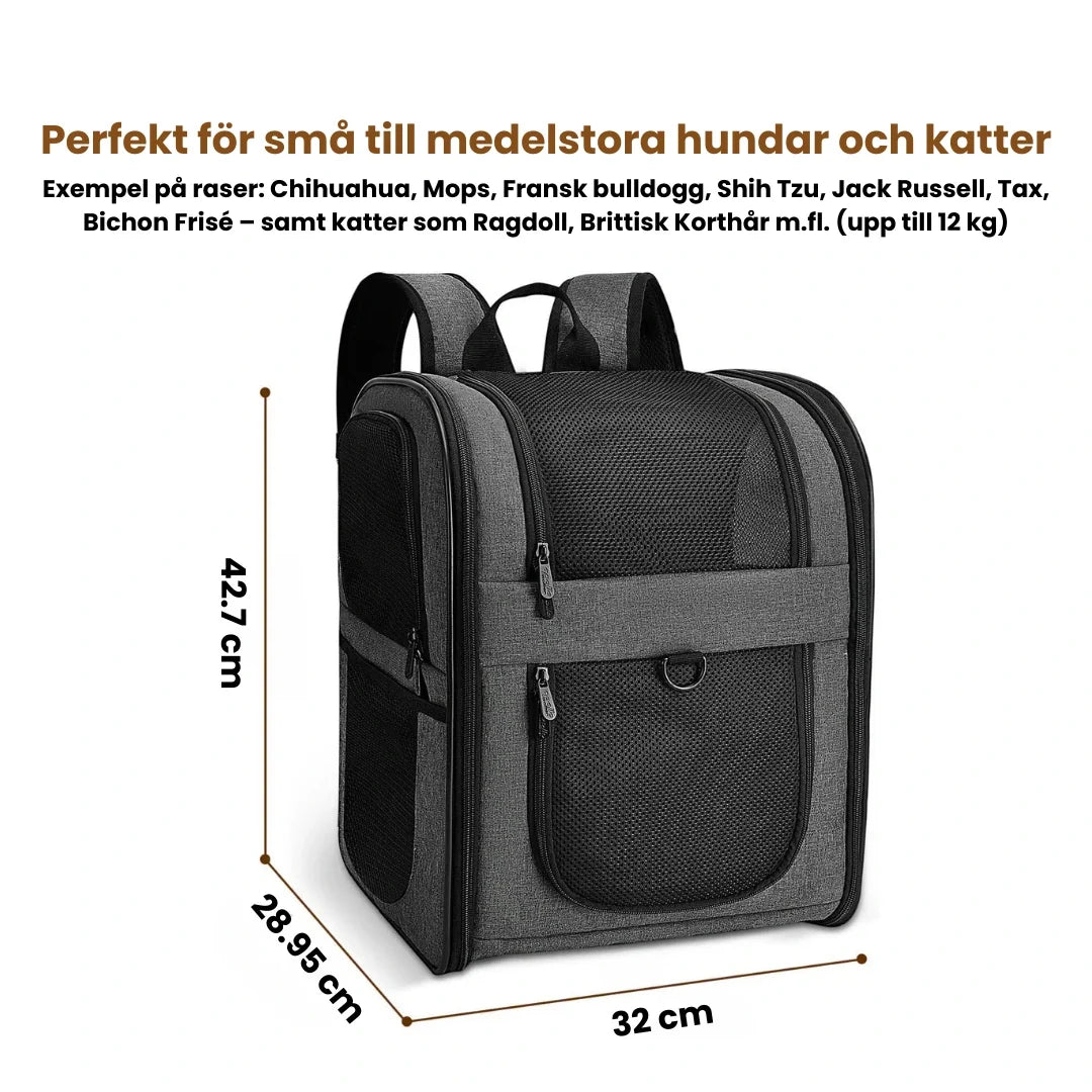 PetPacker Backpack size - Perfect for small to medium-sized dogs and cats - Petifo