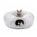 Tunnel-panier donut pour chat