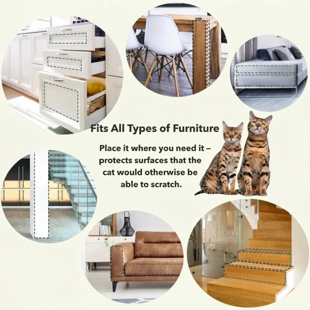 Displays the protector’s suitability for many different furniture types.