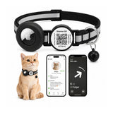 Collier pour chat TryggTag avec identifiant QR et support AirTag