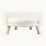 Panier rond pour animaux sur pieds
