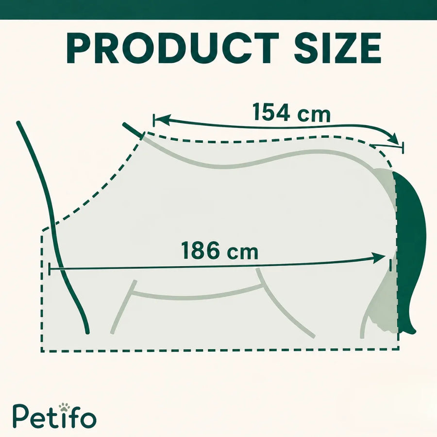 Guide des tailles de couvertures anti-mouches pour chevaux