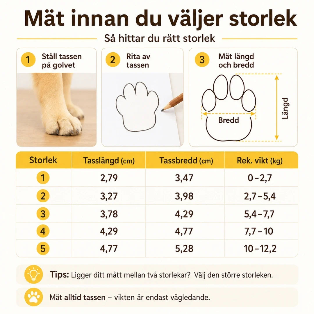 Size guide SolStep Dog Shoes for Summer - Petifo