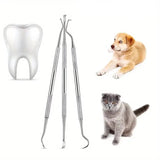 Lot de 3 grattoirs à tartre pour chiens et chats