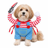 Costume pour animal en forme de poupée effrayante