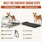 Tapis de course Petifo pour chien comparé à un tapis de marche basique