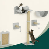Ensemble mural d'escalade pour chat PawHut