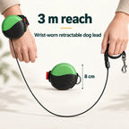 Retractable Dog Lead for Wrist – dimensions - Petifo