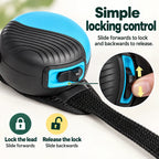 Retractable Dog Lead for Wrist – locking slider operation – Petifo