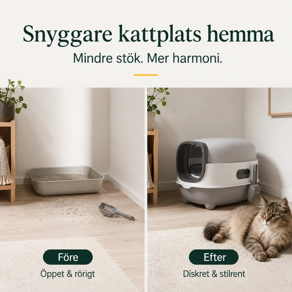 BingoPaws Large Covered Cat Litter Box more harmony - Petifo